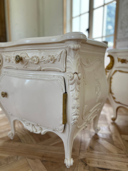 Surreal petite commode as nightstands