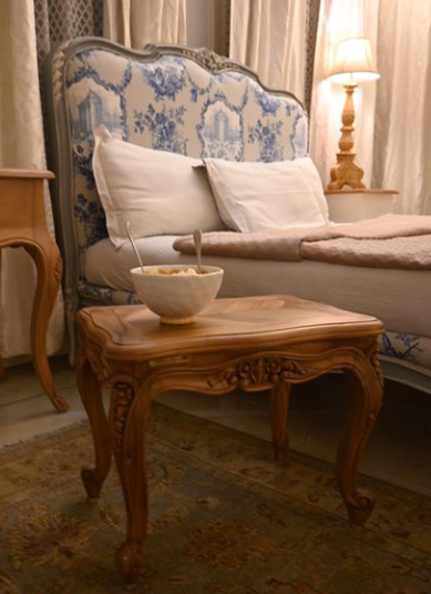 Classic Louis XV table with parquet top~