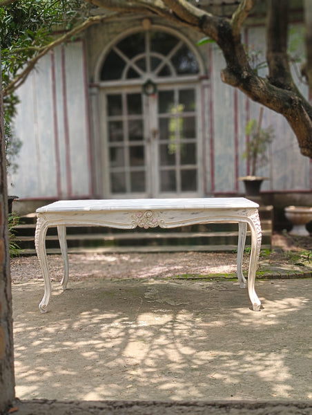 Country style Louis XV dining table with pastels~