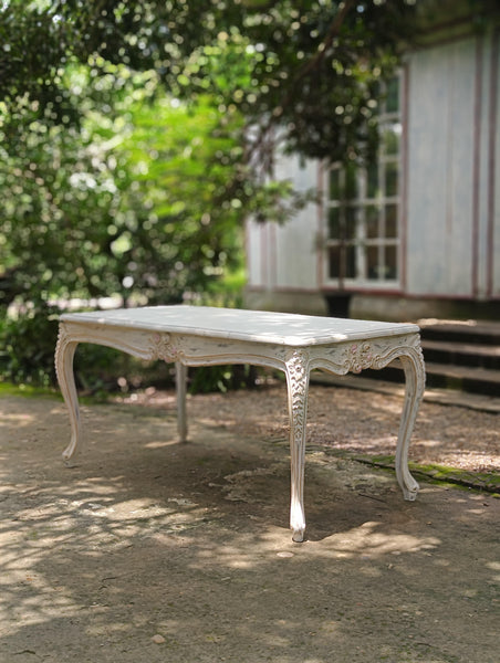 Country style Louis XV dining table with pastels~