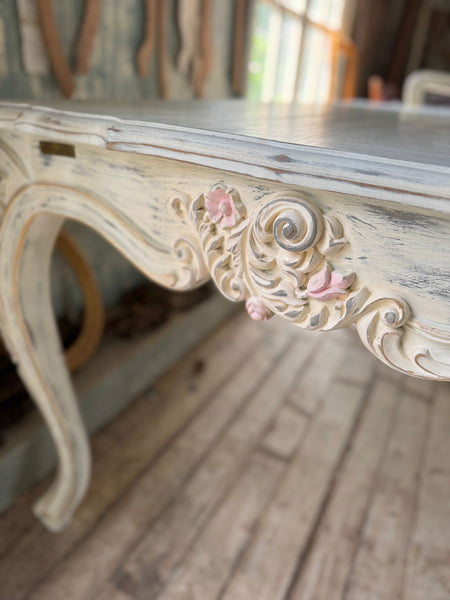 Country style Louis XV dining table with pastels~