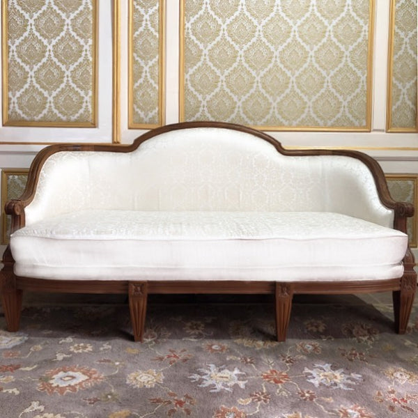 Sofa of simple Louis XVI silhouette