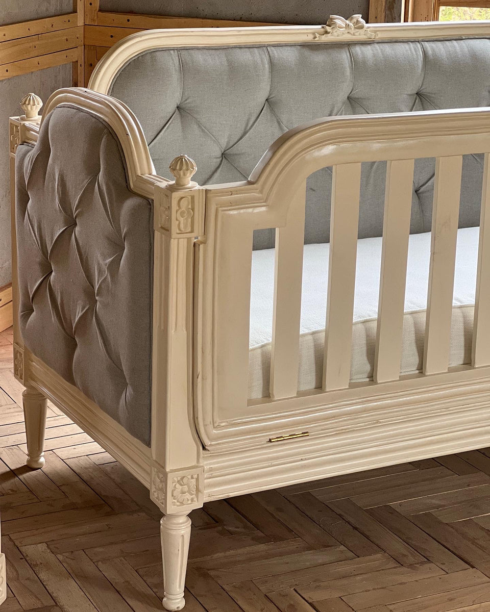 Louis XVI cot inspired by the Unfurling – Parrot Lily Pvt Ltd