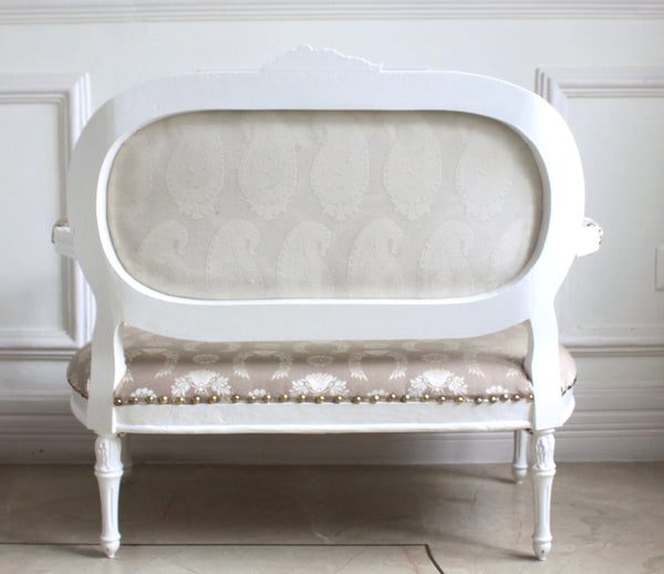Beautiful & delicate Louis XVI petite settee / sofa for children