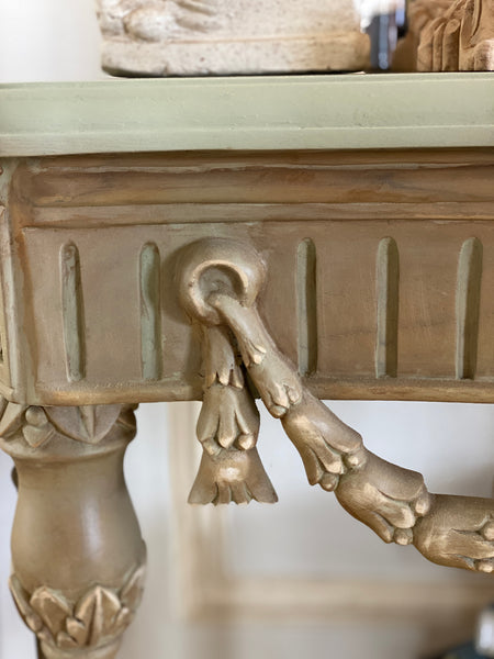 Console table of elegantly restrained Louis XVI sensibilities
