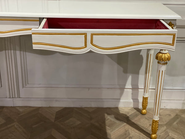 Console / desk with transitional features in classic Louis XVI