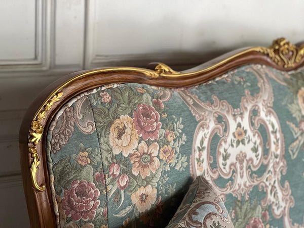 Louis XV sofa with rococo details