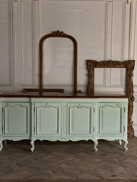 Credenza of Louis XV style with rococo motifs
