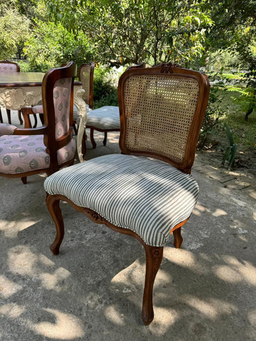 Louis XV dining chair with wicker~