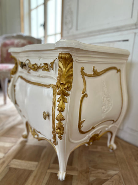 Surreal petite commode as nightstands