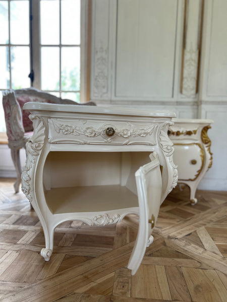 Surreal petite commode as nightstands