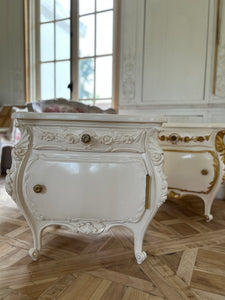 Surreal petite commode as nightstands