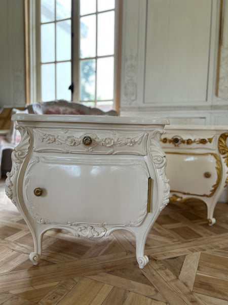 Surreal petite commode as nightstands
