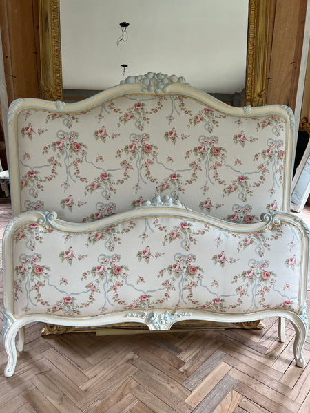Louis XV elegant bed with motifs inspired by nature