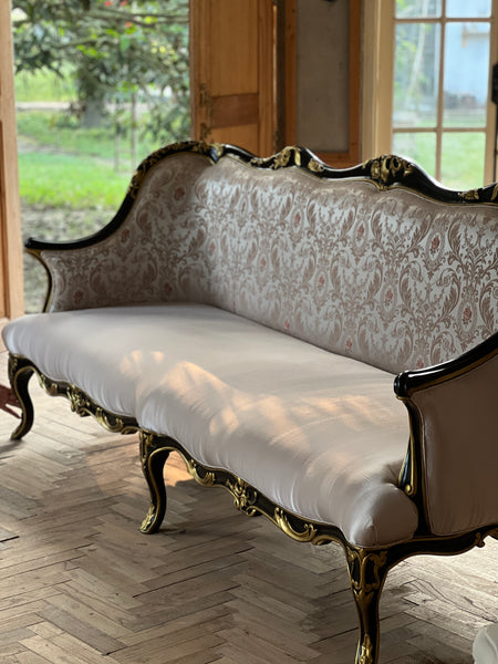 Louis XV Bergere with timeless carving
