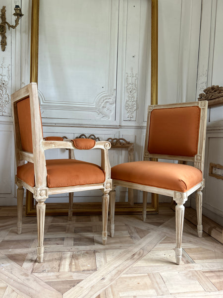 Classic Louis XVI Square back petite chairs