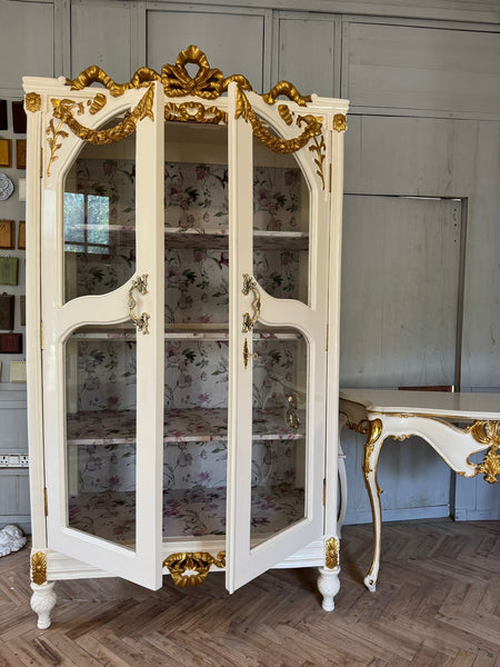 Louis XVI armoire with unfurling ribbon~
