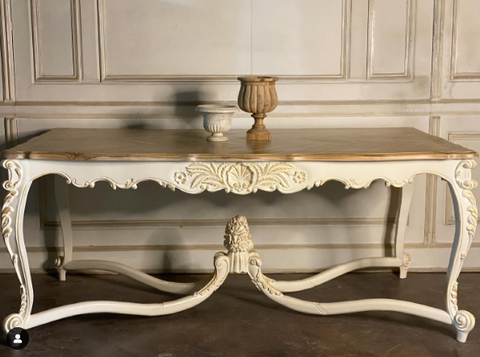 Louis XV dining table with strechers~