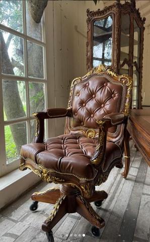 Louis XV office swivel desk chair ~