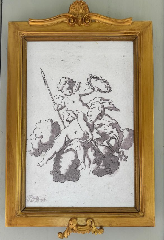 Classic Louis XVI frame with delicate cartouche~