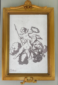 Classic Louis XVI frame with delicate cartouche~