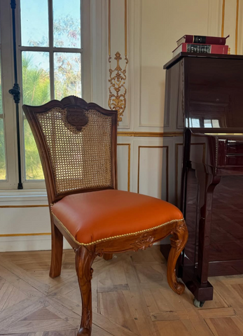 Louis XV chair with wicker back~