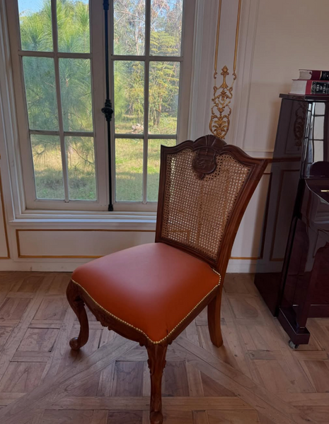 Louis XV chair with wicker back~