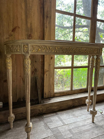 Classic Louis XVI console with rustic finish~