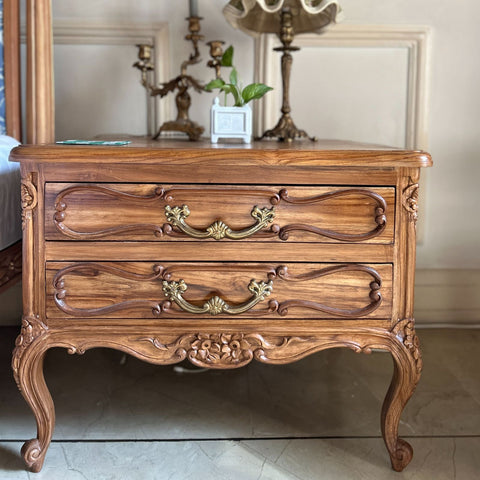 Louis XV side table with exuberant scrolls~