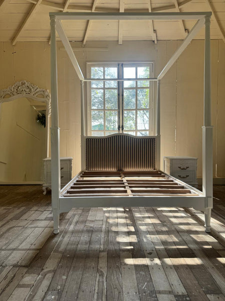 Louis XVI bed with posters