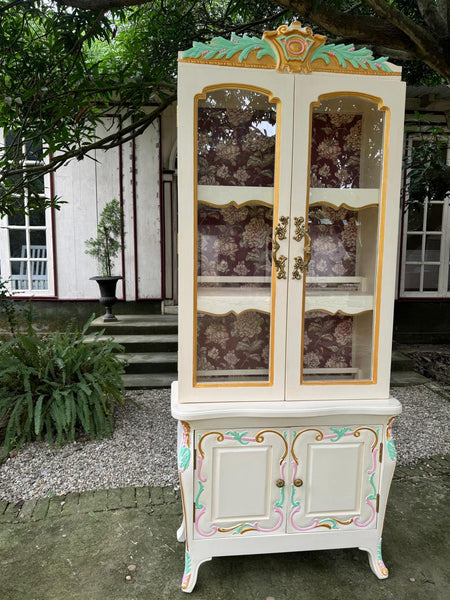 Country style armoire with elegant finish~