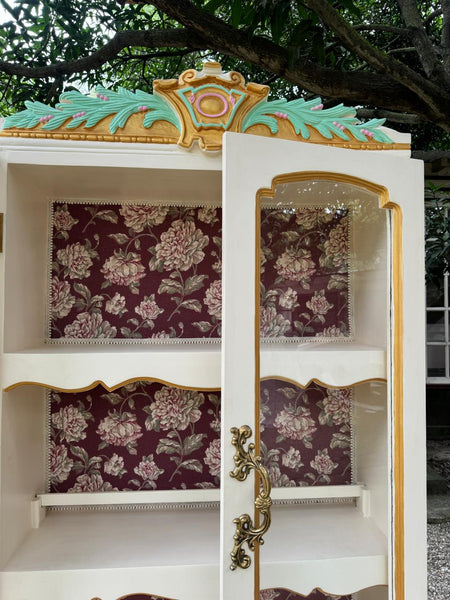 Country style armoire with elegant finish~