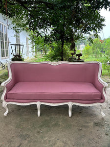 Elegant Louis XV bergere with sleek carving~
