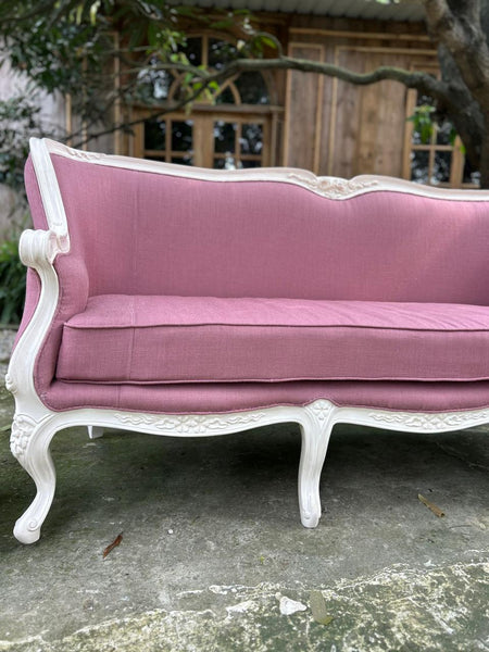 Elegant Louis XV bergere with sleek carving~