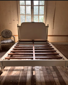Classic Louis XVI bed with elegant blue ~
