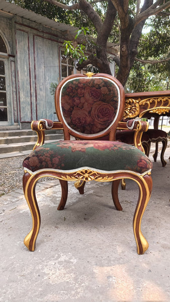 Chair inspired by Louis XV, with oval silhouette~