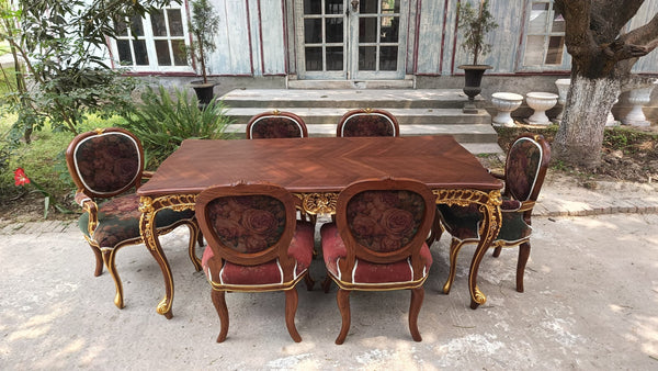 Chair inspired by Louis XV, with oval silhouette~