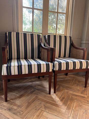 Casual styled Armchairs with wicker back~