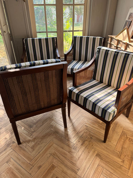 Casual styled Armchairs with wicker back~