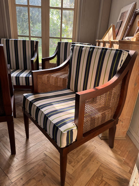 Casual styled Armchairs with wicker back~