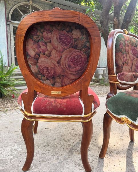 Chair inspired by Louis XV, with oval silhouette~
