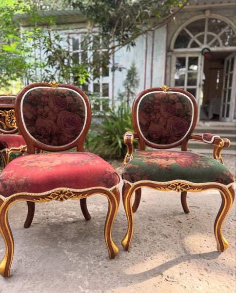 Chair inspired by Louis XV, with oval silhouette~