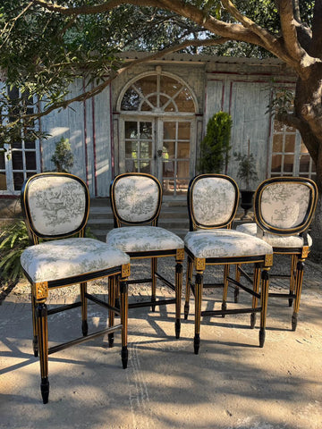 Classic Louis XVI Bar Chairs~