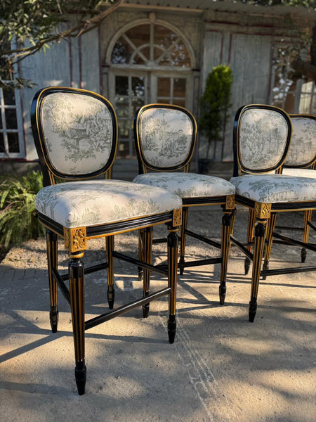 Classic Louis XVI Bar Chairs~