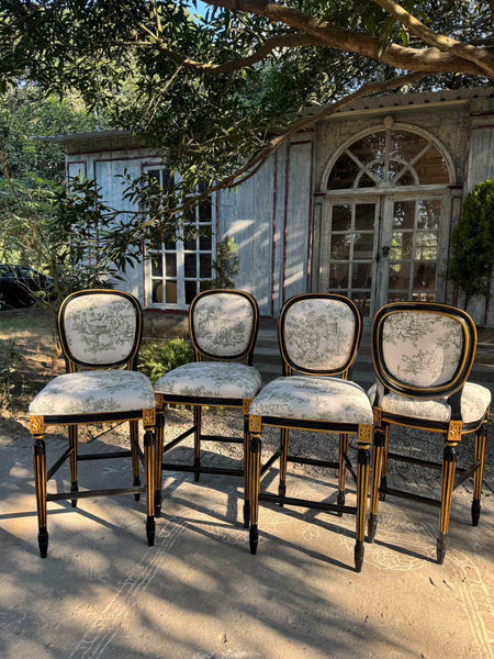 Classic Louis XVI Bar Chairs~
