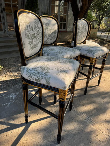 Classic Louis XVI Bar Chairs~