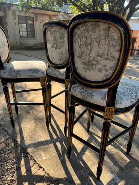 Classic Louis XVI Bar Chairs~