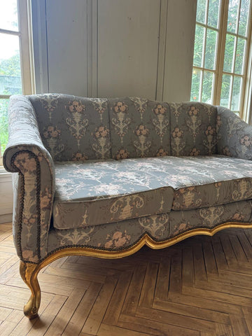 Sofa with a sleek Louis XV silhouette~
