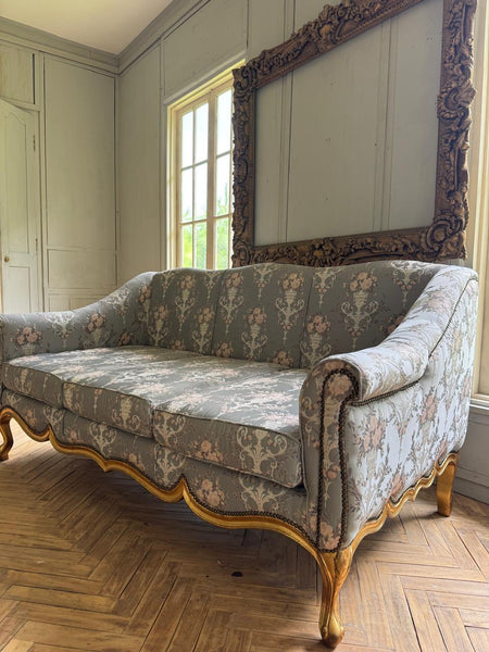Sofa with a sleek Louis XV silhouette~