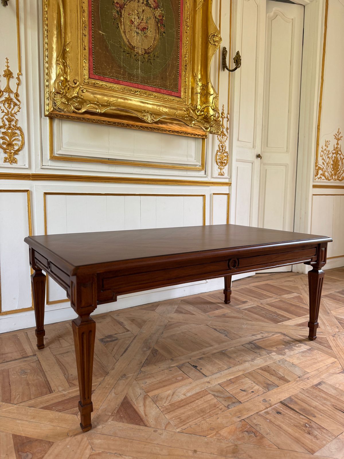 Louis XVI centre table in warm walnut~